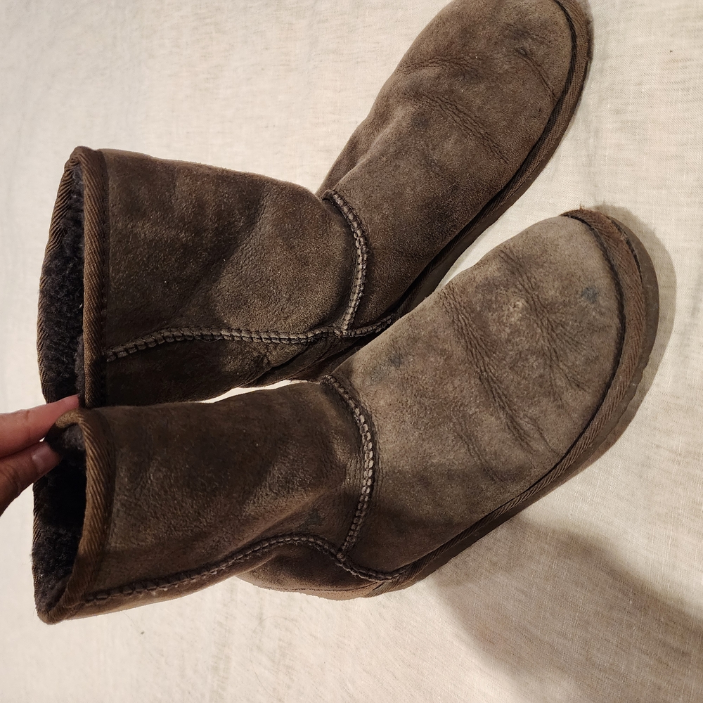 Brown Suede Winter Boots